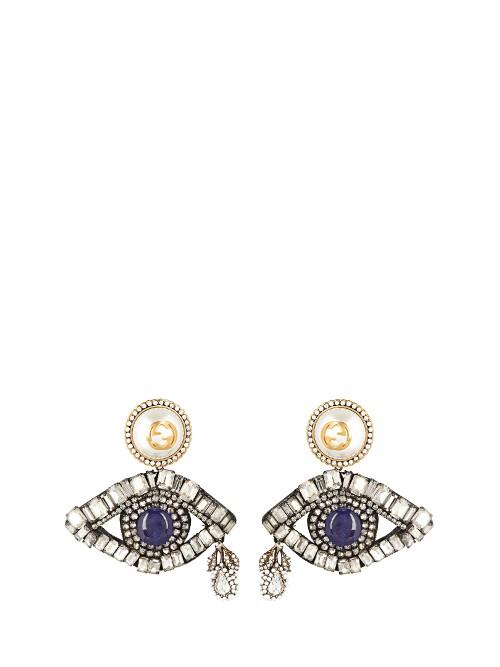 Gucci Crystal-embellished Eye Drop Earrings