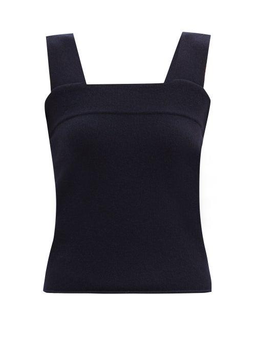 Matchesfashion.com Extreme Cashmere - No. 127 Cara Stretch-cashmere Top - Womens - Navy