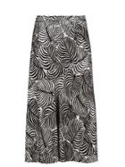 Matchesfashion.com Paco Rabanne - Hawaiian Palm-print Lurex And Velvet Midi Skirt - Womens - Black Silver