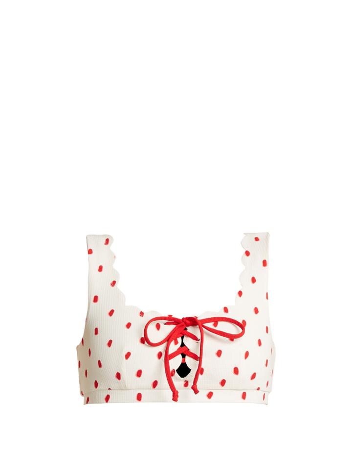 Marysia Swim Palm Springs Lace-up Bikini Top