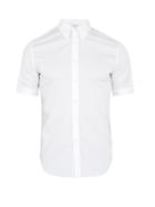 Alexander Mcqueen Short-sleeved Cotton-blend Poplin Shirt