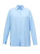 Matchesfashion.com The Row - Big Sisea Poplin Shirt - Womens - Blue
