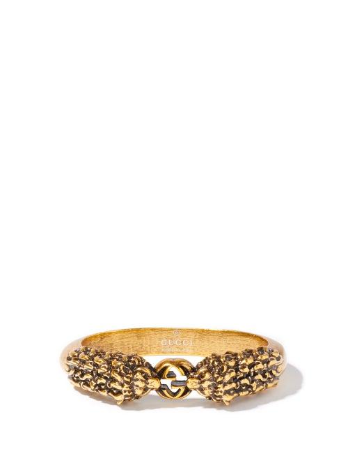 Matchesfashion.com Gucci - Gg Lion-head Bracelet - Womens - Gold