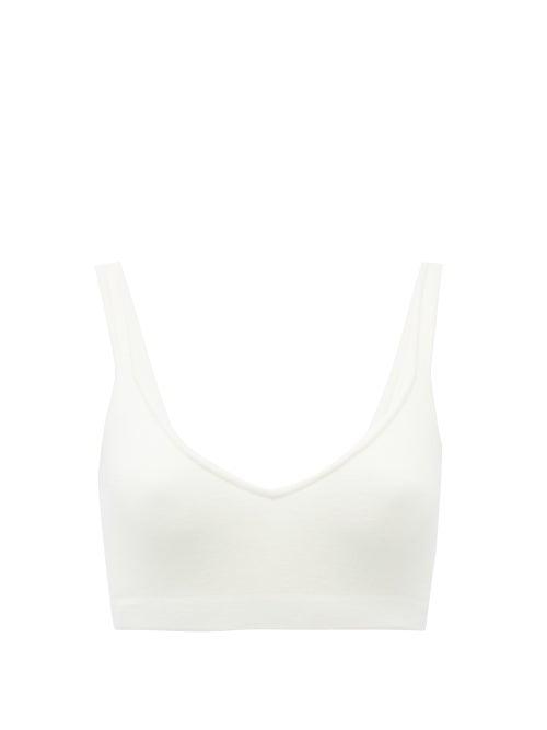 Matchesfashion.com Gabriela Hearst - Bollmer Knitted Cropped Top - Womens - White