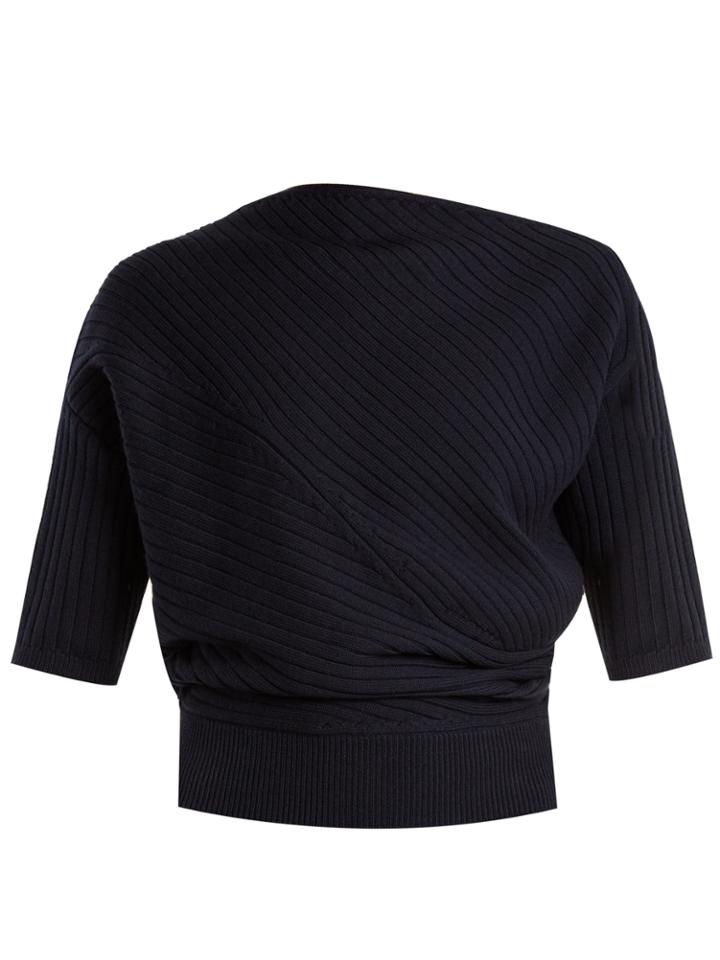 J.w.anderson Infinity Boat-neck Ribbed-knit Top