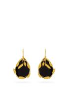 Matchesfashion.com Aurlie Bidermann - Franoise Onyx And Gold-plated Drop Earrings - Womens - Black Gold