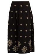 Elizabeth And James Lottie Embellished Cady Midi Skirt