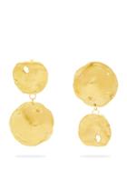 Matchesfashion.com Alighieri - Il Fuoco Gold Plated Mismatched Earrings - Womens - Gold