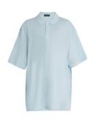 Matchesfashion.com Balenciaga - Oversized Cotton Piqu Polo Shirt - Mens - Light Blue