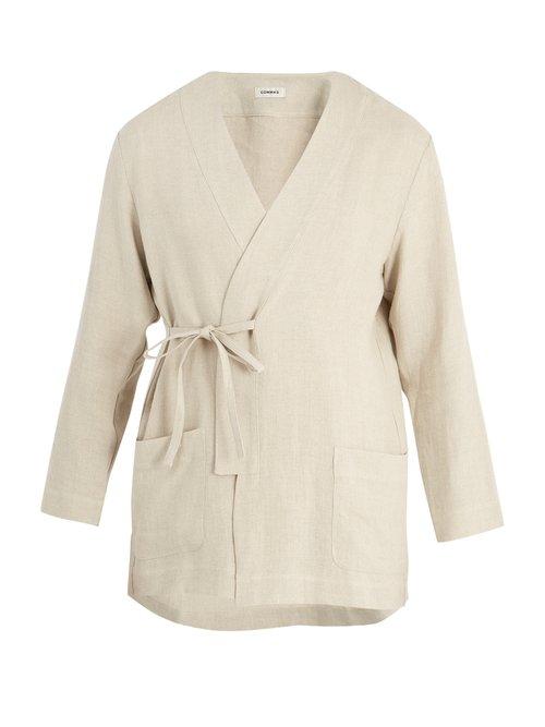 Matchesfashion.com Commas - Tie Side Linen Robe - Mens - Beige