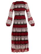 Giambattista Valli Contrast-panel Long-sleeved Lace Dress