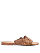 Matchesfashion.com Carrie Forbes - Miringi Raffia Slides - Womens - Tan