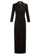 The Row Addy Satin-lapel Long-line Crepe Coat