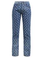 Matchesfashion.com Marine Serre - Crescent Moon Patterned Jeans - Womens - Denim