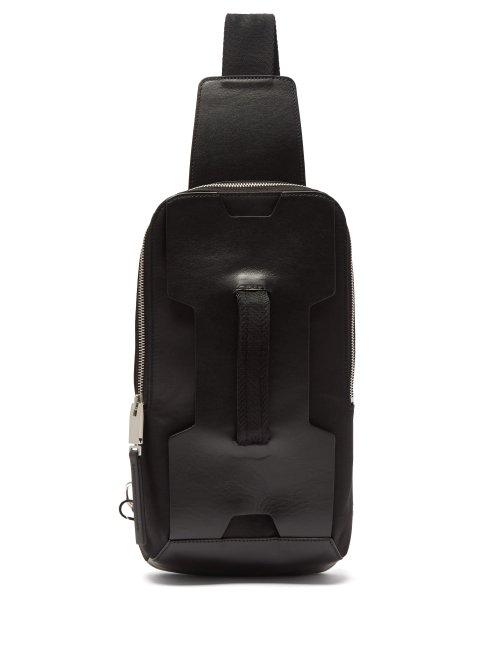 Matchesfashion.com 1017 Alyx 9sm - Rollercoaster Leather And Technical Cross Body Bag - Mens - Black