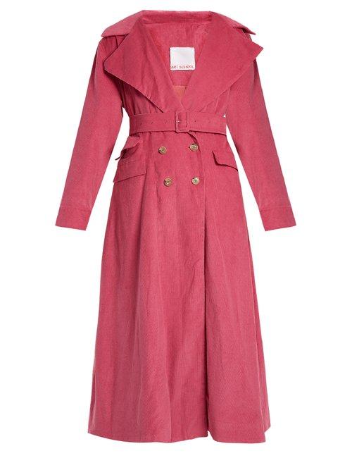Matchesfashion.com Art School - Euphoria Corduroy Trench Coat - Womens - Pink