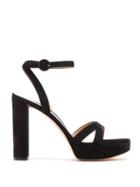 Matchesfashion.com Gianvito Rossi - Poppy 85 Suede Platform Sandals - Womens - Black