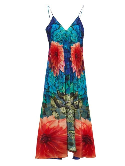 Athena Procopiou Myrto's Floral-print Silk Maxi Dress