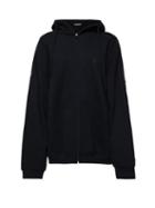 Balenciaga - Logo-embroidered Hooded Sweatshirt - Womens - Black