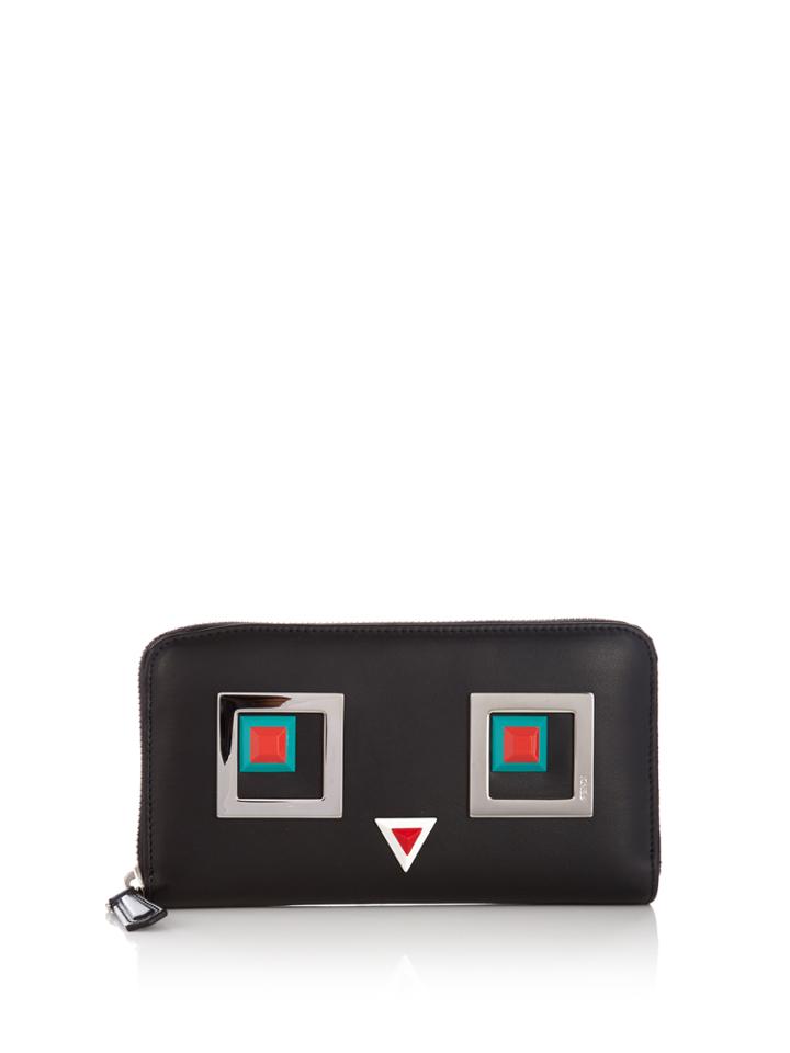 Fendi Hypnoteyes Zip-around Leather Wallet