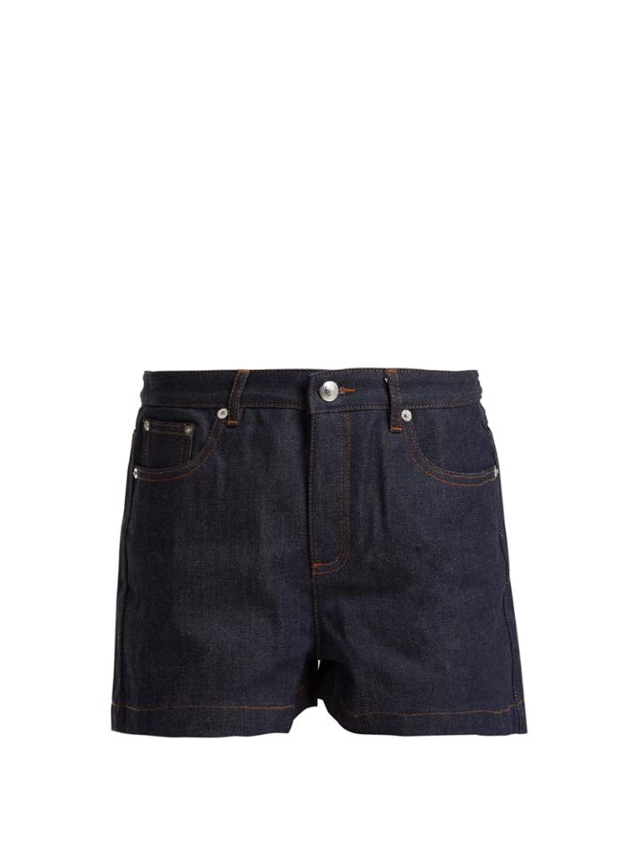 A.p.c. High-rise Rigid Denim Shorts