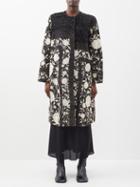 By Walid - Tanita Vintage Embroidered Silk Coat - Womens - Black White