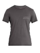 Matchesfashion.com Satisfy - Logo Print Cotton Jersey T Shirt - Mens - Grey