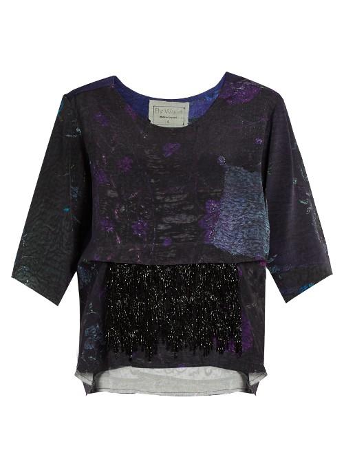 By Walid Lara Patchwork-print Top