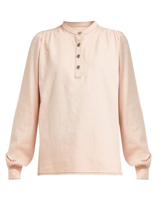 Matchesfashion.com Ganni - Trinity Denim Shirt - Womens - Light Pink