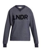 Matchesfashion.com Lndr - Crew Logo Patch Cotton Sweatshirt - Womens - Navy