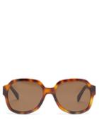 Celine Eyewear - Triomphe Round Tortoiseshell-acetate Sunglasses - Womens - Brown
