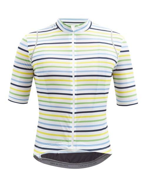 Matchesfashion.com Caf Du Cycliste - Mona Striped Jersey Cycling Top - Mens - Multi
