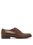 Matchesfashion.com Giorgio Armani - Calf Leather Derby Shoes - Mens - Dark Brown
