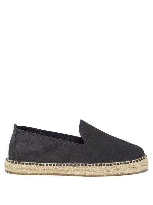 Maneb - Hamptons Suede Espadrilles - Mens - Blue