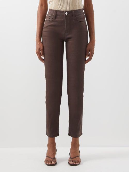 Frame - Le Sylvie Slim-leg Jeans - Womens - Brown