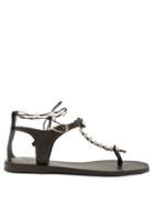 Matchesfashion.com Ancient Greek Sandals - Chrysso Faux Pearl Embellished Leather Sandals - Womens - Black