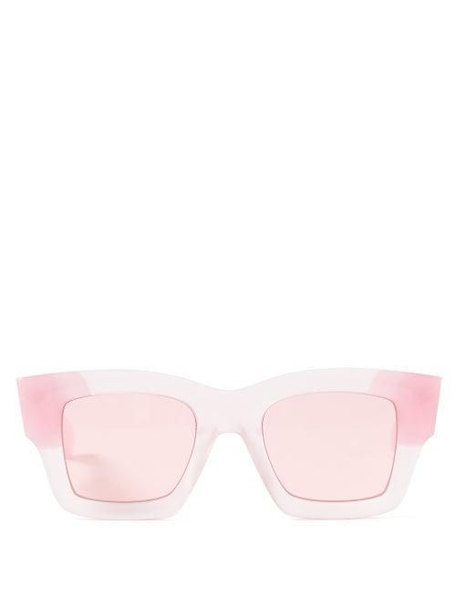 Jacquemus - Square-frame Acetate Sunglasses - Womens - Pink