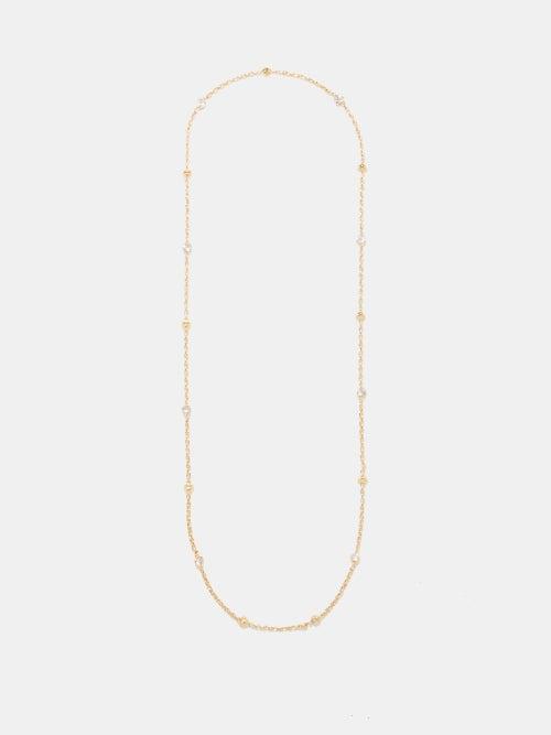 Theodora Warre - Heart Crystal & 14kt Gold-plated Necklace - Womens - Gold Multi