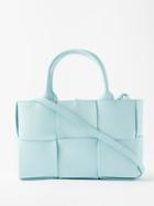 Bottega Veneta - Arco Mini Intrecciato-leather Tote Bag - Womens - Light Blue