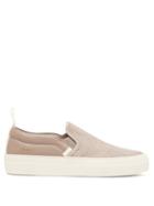 Matchesfashion.com Common Projects - Classic Leather And Suede Slip On Trainers - Womens - Beige
