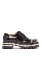 Matchesfashion.com Christian Louboutin - Kings Road Studded Leather Oxford Shoes - Womens - Black