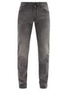 Matchesfashion.com Jacob Cohn - Slim-leg Cotton-blend Jeans - Mens - Dark Grey