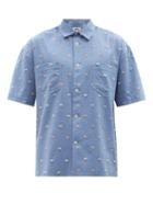 Ymc - Fil-coup Cotton-blend Chambray Shirt - Mens - Blue