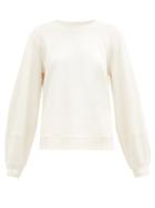 Matchesfashion.com Ganni - Software Recycled Cotton-blend Jersey Sweatshirt - Womens - Cream