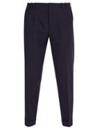 Matchesfashion.com Paul Smith - Tapered Cotton Twill Trousers - Mens - Navy