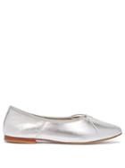 Matchesfashion.com Mansur Gavriel - Dream Ballerina Almond-toe Leather Ballet Flats - Womens - Silver