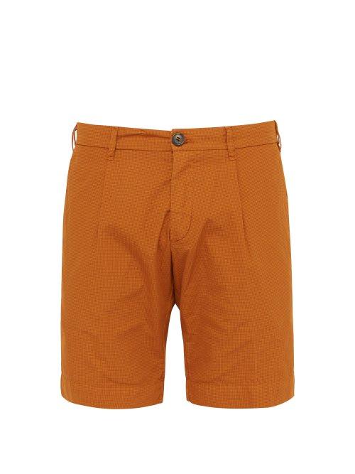Matchesfashion.com J.w. Brine - Brody Checked Cotton Shorts - Mens - Tan