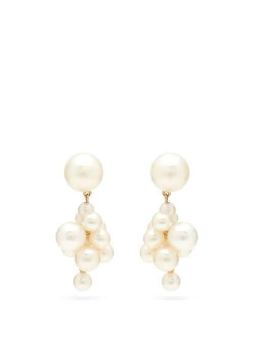 Matchesfashion.com Sophie Bille Brahe - Boticelli Pearl Cluster & 14kt Gold Earrings - Womens - Pearl
