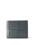 Bottega Veneta - Intrecciato Leather Bi-fold Wallet - Mens - Grey