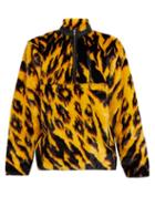 Matchesfashion.com Aries - Tiger Print Faux Fur Half Zip Jacket - Mens - Multi